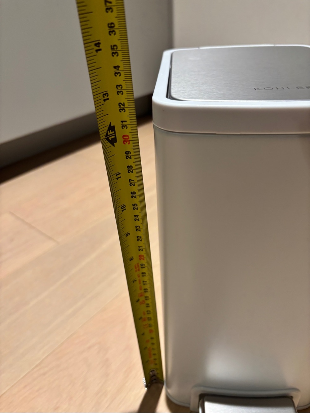 Kohler White Step Trash Can with Pedal - Home Bath - Picture 8 of 16
